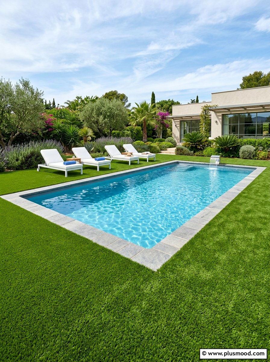Artificial Grass Pool Deck - 25 pool landscaping ideas for beginners