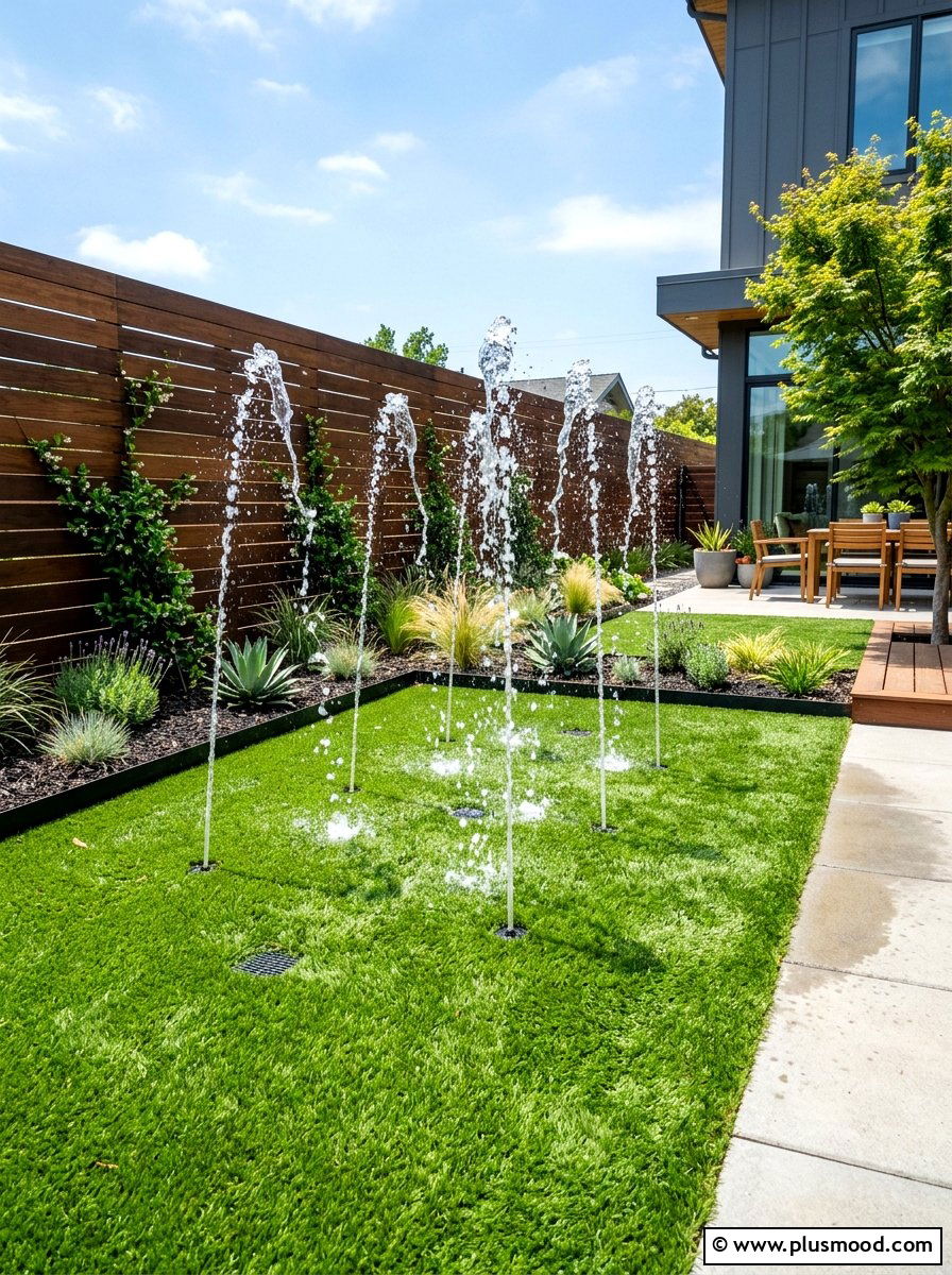 Artificial Grass Splash Zone - 25 summer splash pad backyard ideas