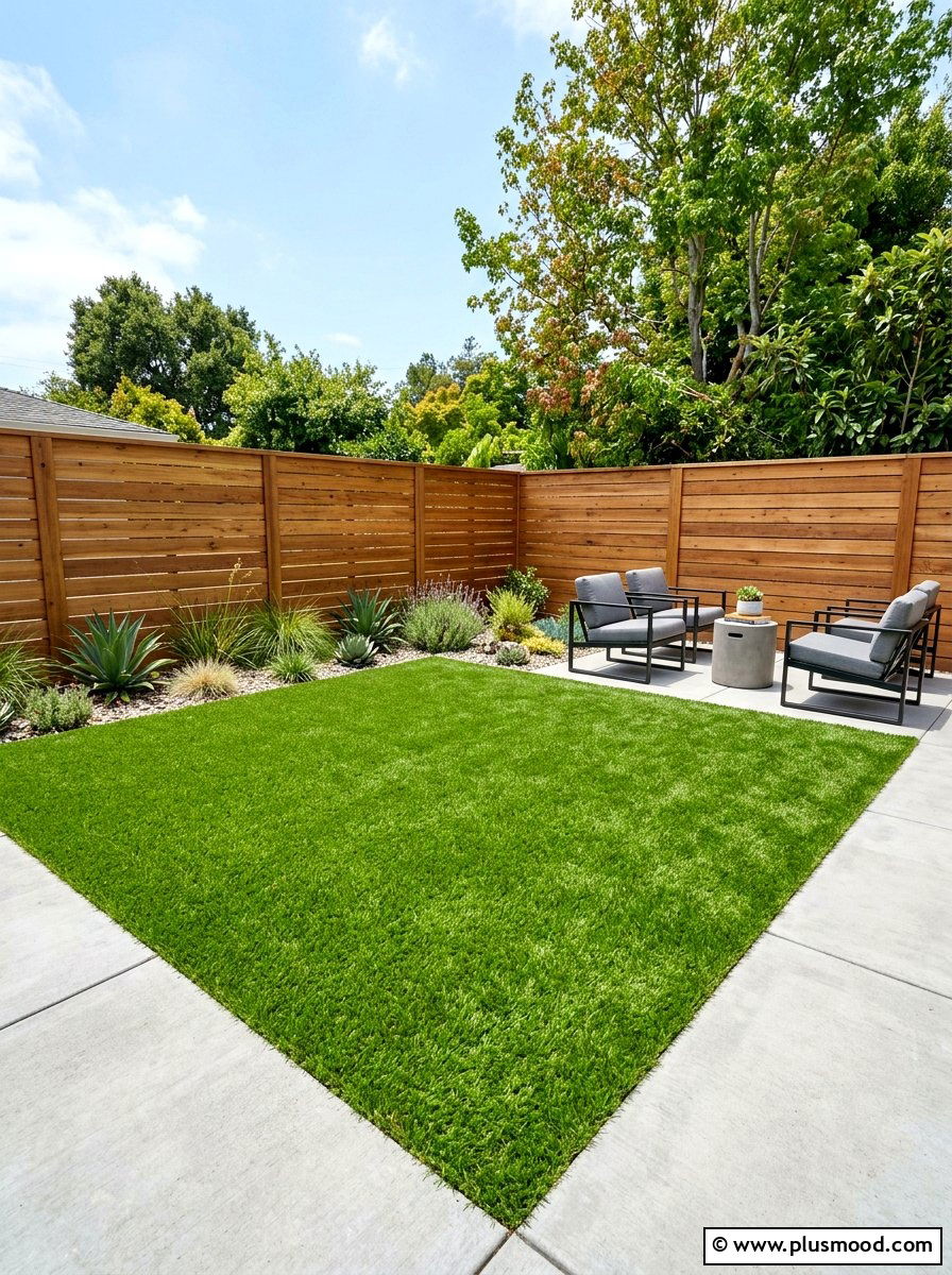 Artificial Grass Turf - 25 small backyard ideas for relaxing
