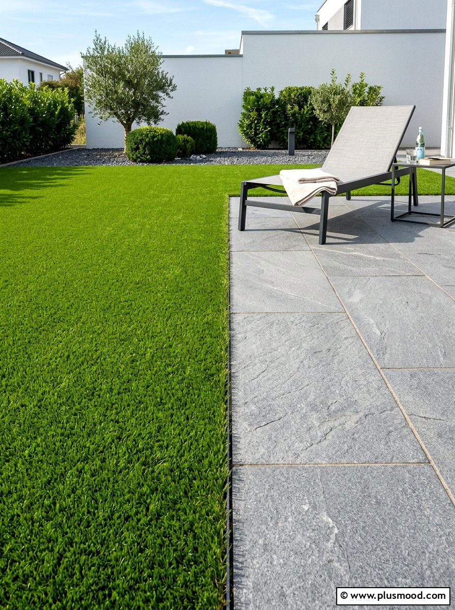 Artificial Grass Turf - 25 small backyard ideas with patio