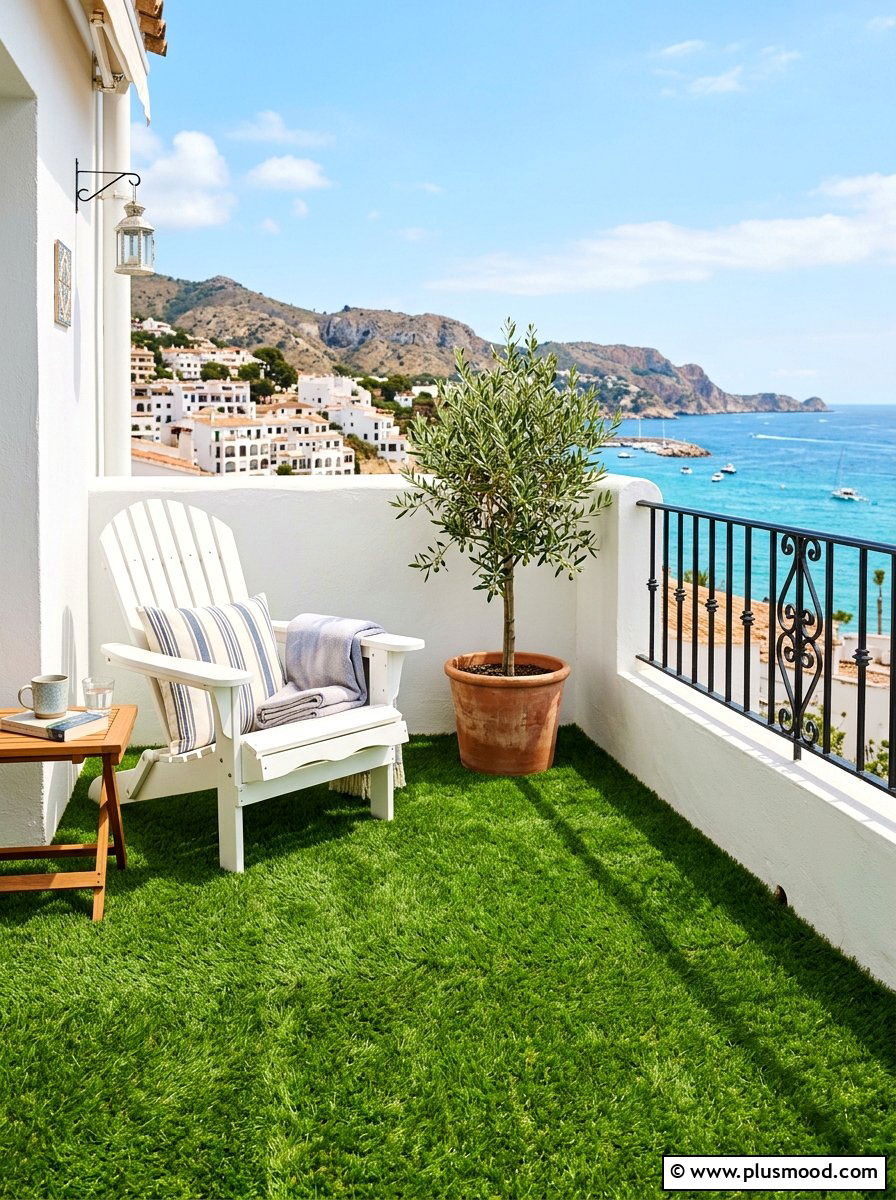 Artificial Grass Turf - 25 summer city balcony summer decor ideas