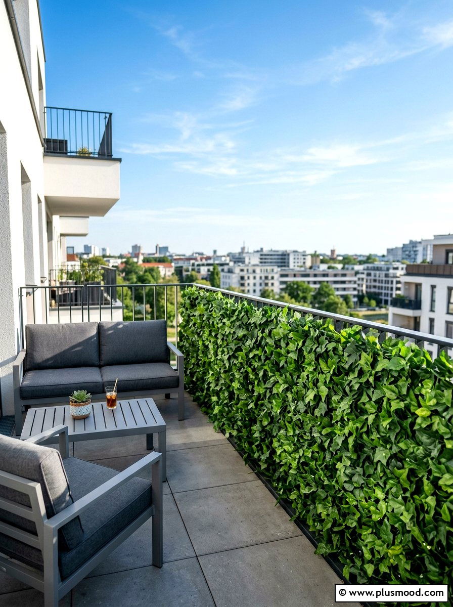 Artificial Ivy Privacy Wall - 25 summer patio privacy ideas