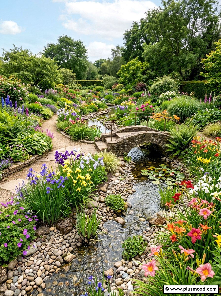 Artificial Stream - 25 summer backyard water feature ideas