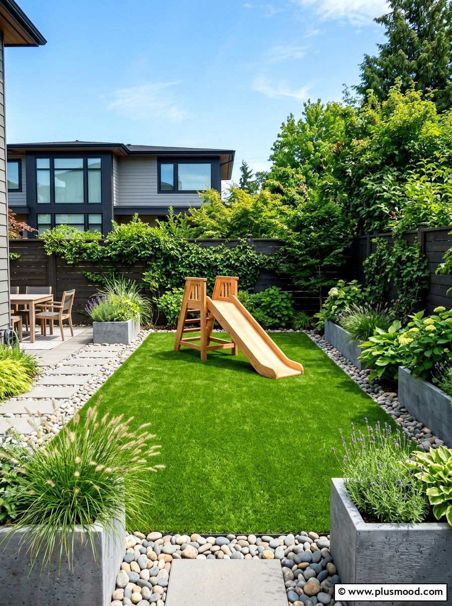 Artificial Turf Play Area - 25 small backyard ideas for small families