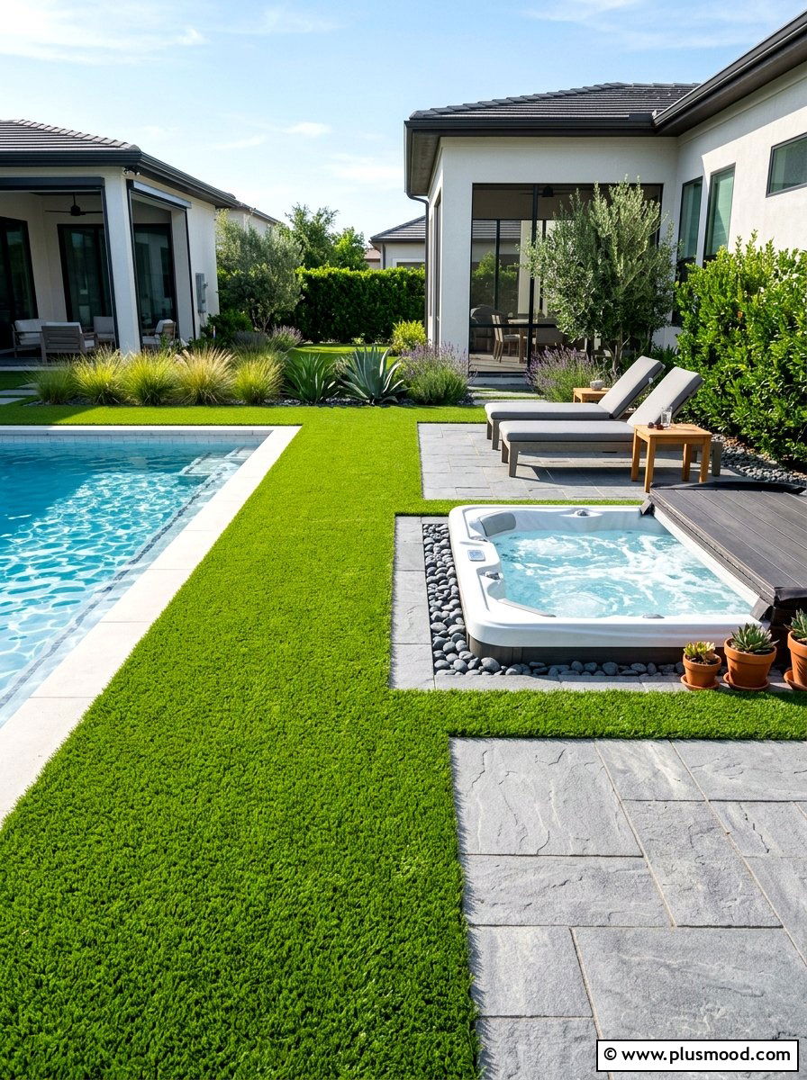 Artificial Turf Pool Surround - 25 pool landscaping ideas for hot tubs