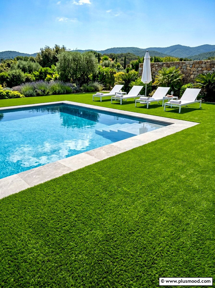 Artificial Turf Pool Surround - 25 pool landscaping ideas for Texas homes