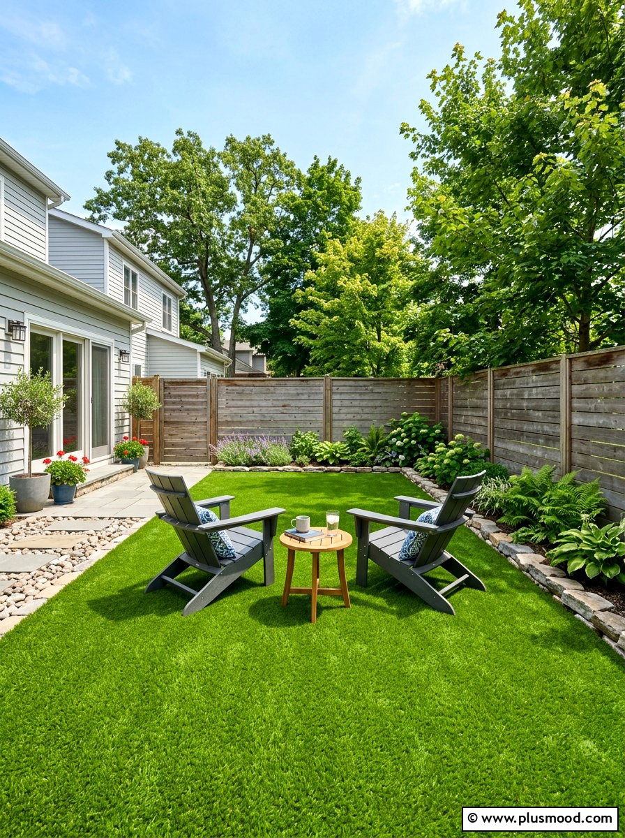 Artificial Turf Rug - 25 small backyard ideas for apartments with fence