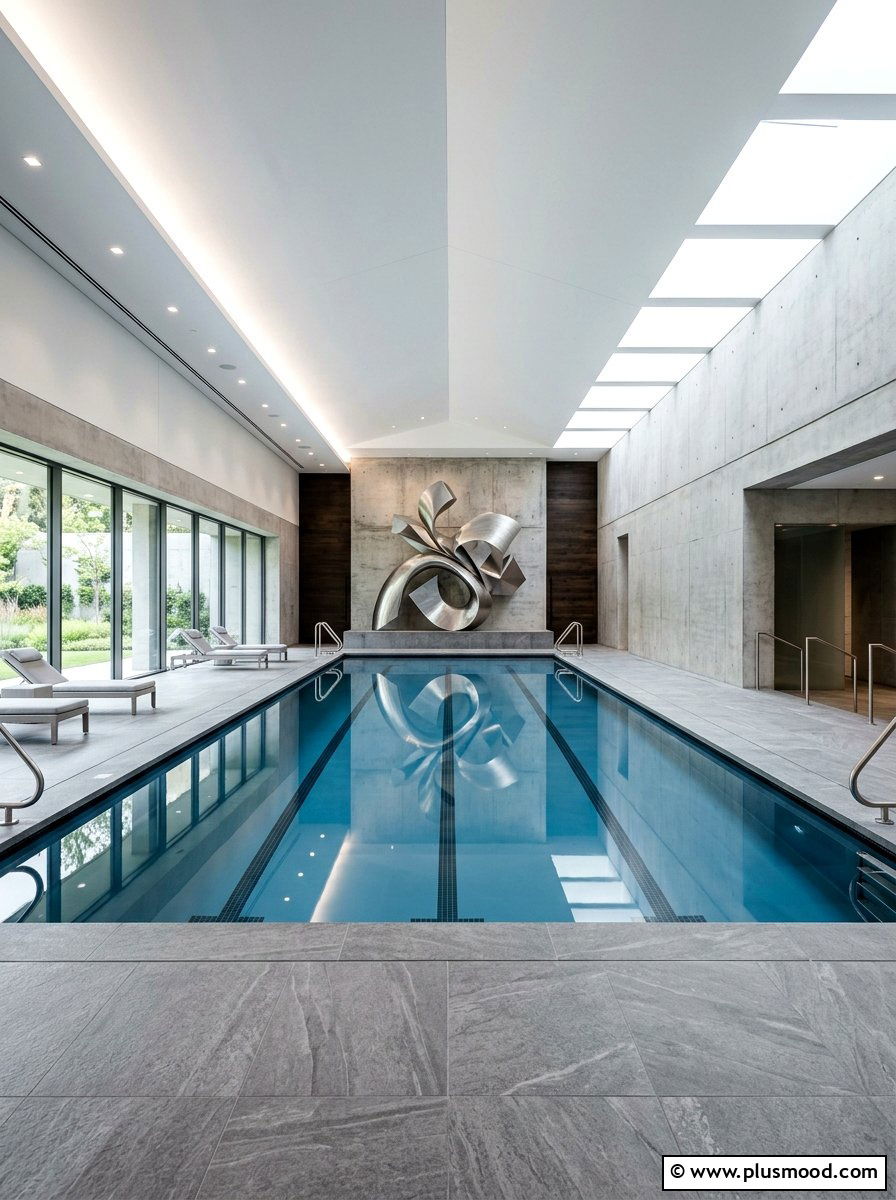 Artistic Sculpture Indoor Pool - 25 pool landscaping ideas for indoor pools