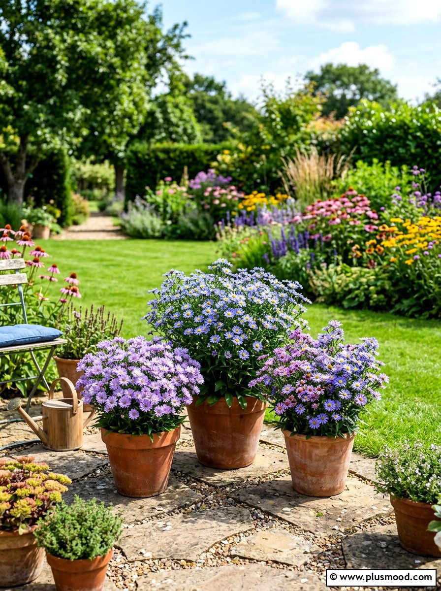 Aster Flower Pot - 25 end of summer planter refresh ideas