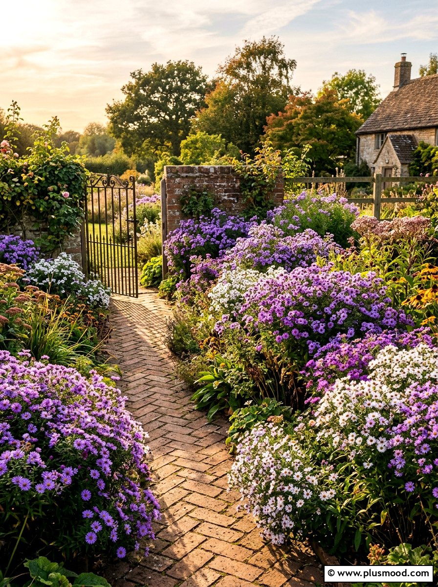 Aster Late Summer Bed - 25 summer native plant landscaping ideas