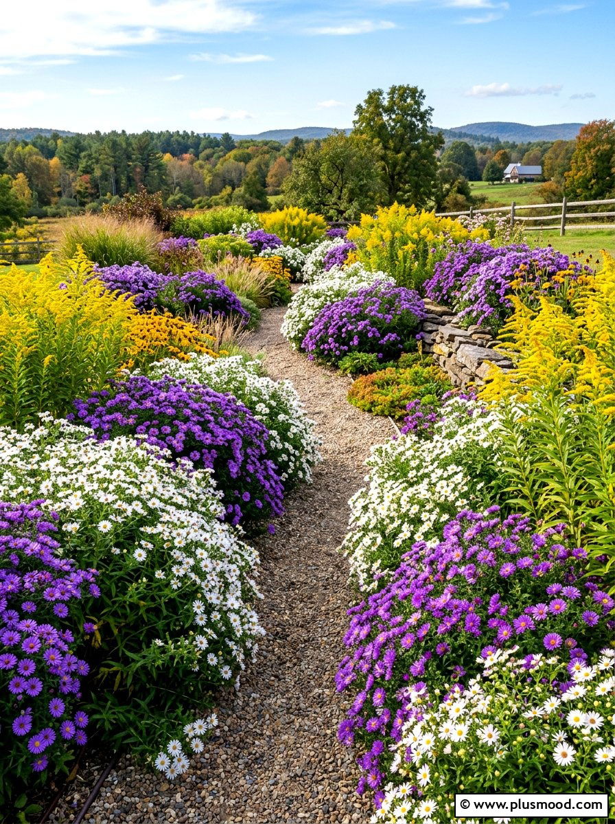Aster Late Summer Bloom - 25 summer butterfly garden ideas