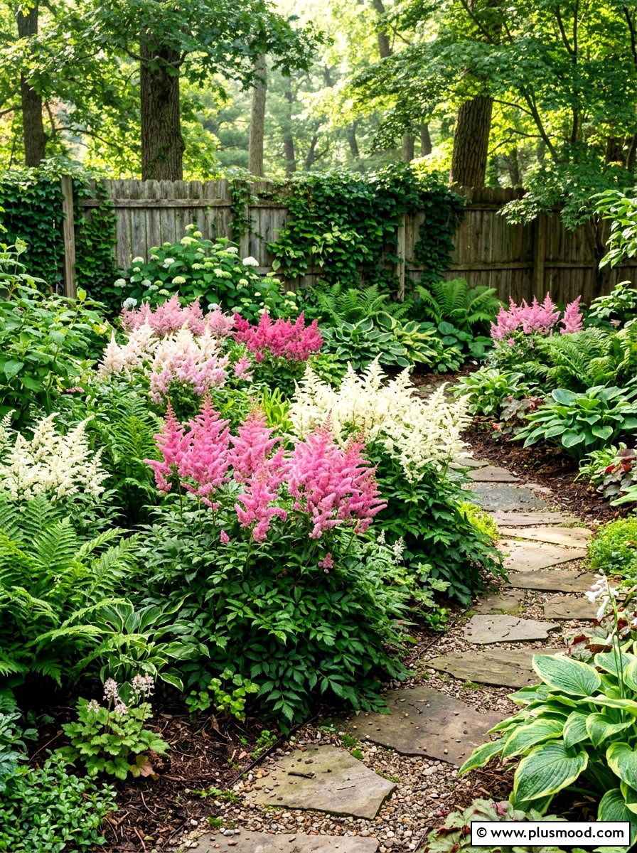 Astilbe Shade Garden - 25 summer shade garden ideas