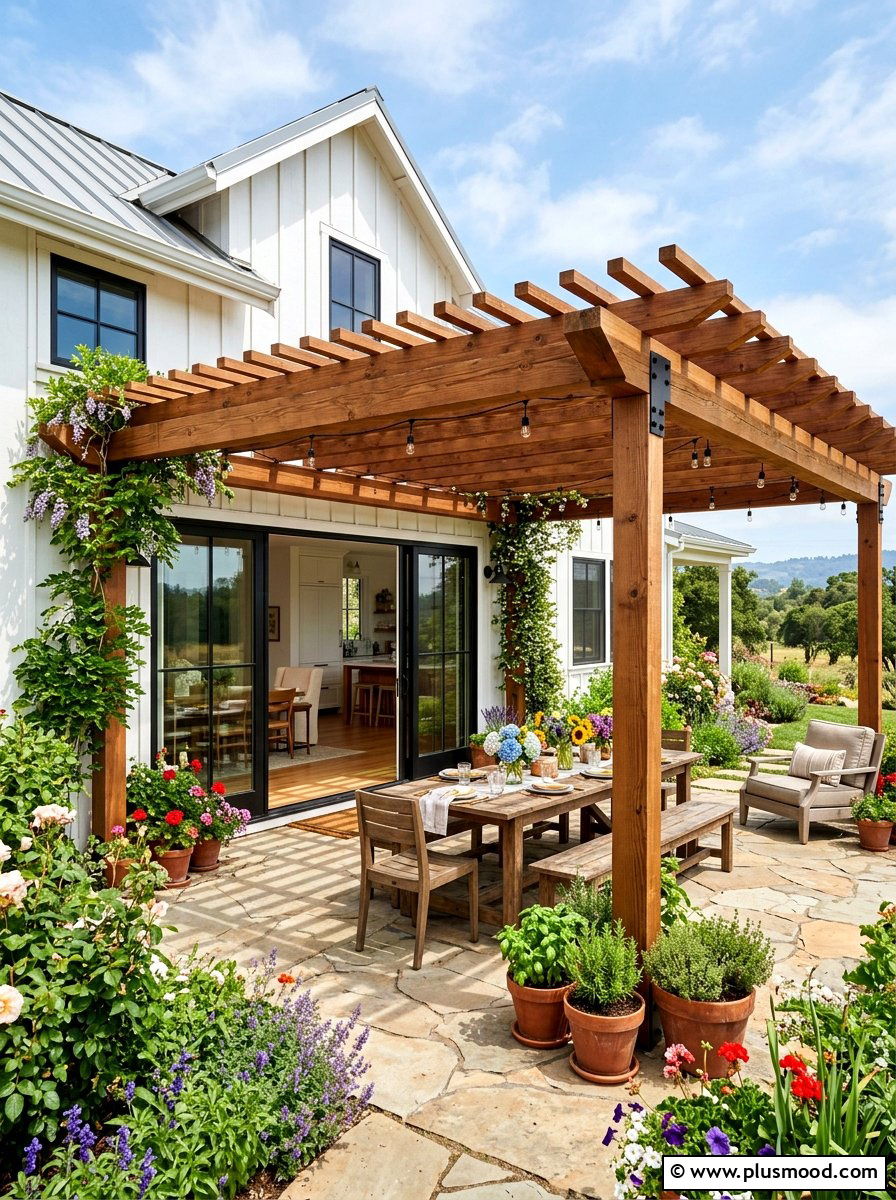 Attached Patio Pergola - 25 summer patio pergola ideas