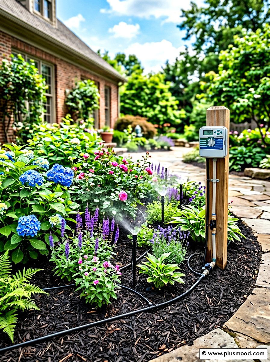 Automatic Garden Irrigation - 25 summer low maintenance garden ideas