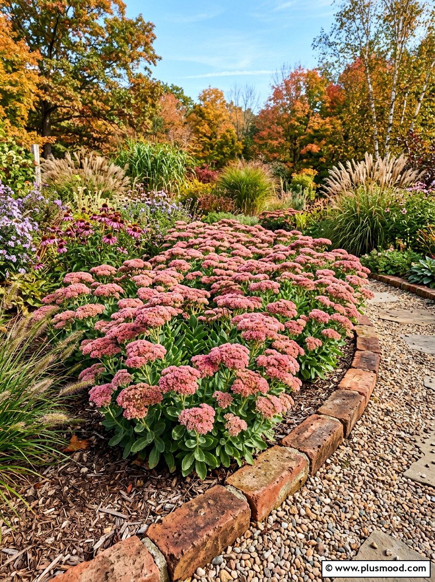 Autumn joy sedum patch - 25 late summer flower bed ideas