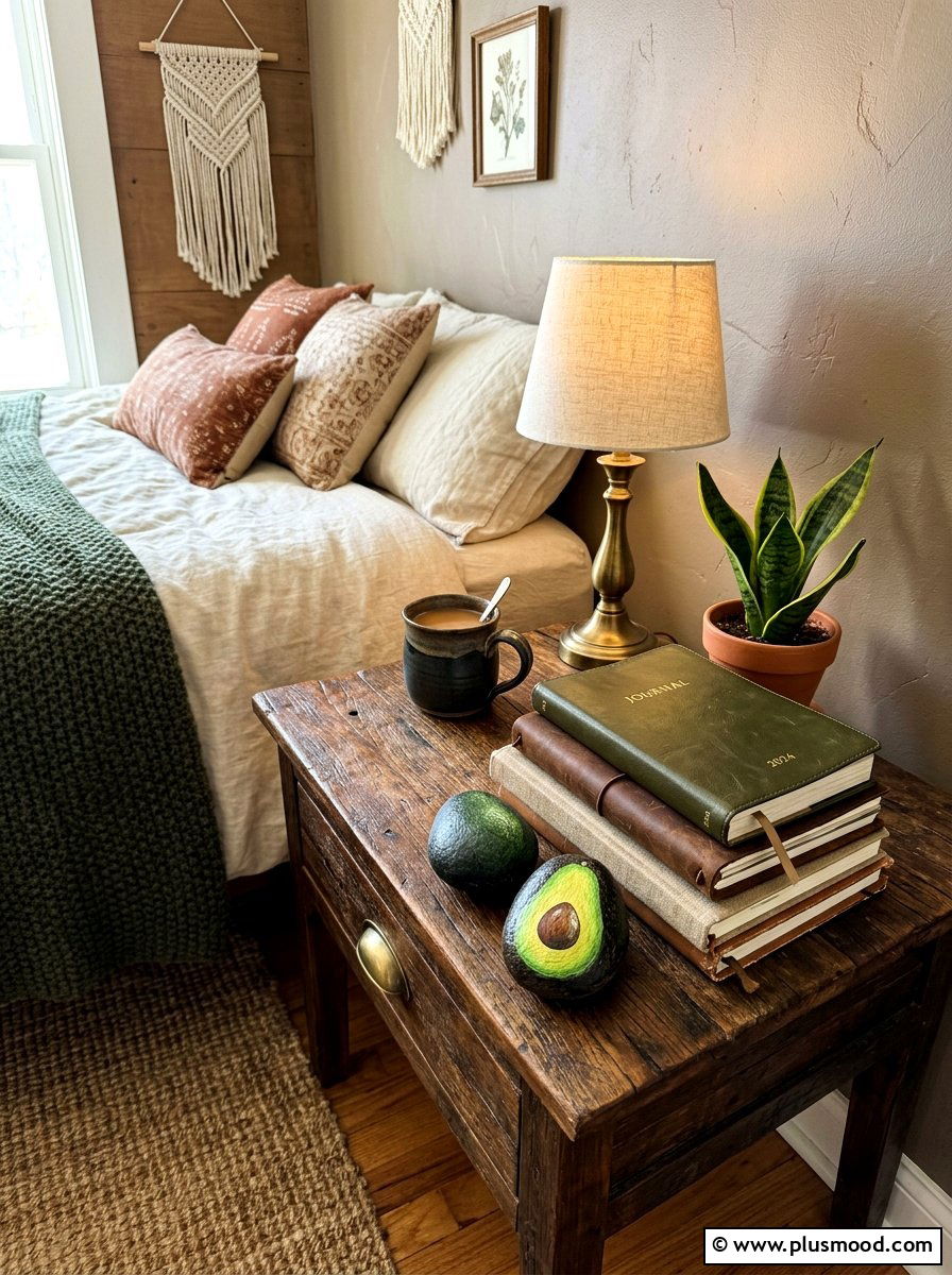 Avocado rock art painting - 25 painted rock ideas with fruit design