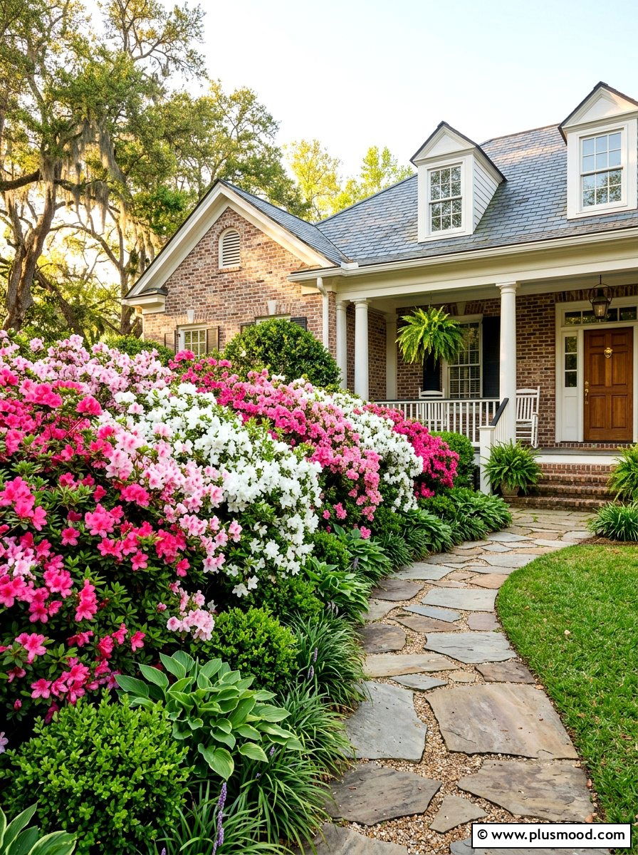 Azalea Foundation Planting - 25 summer foundation planting ideas