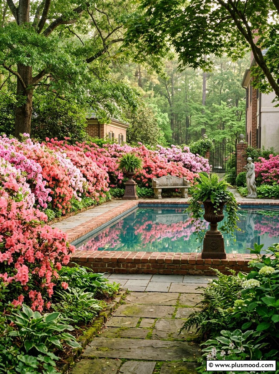 Azalea Shade Pool Garden - 25 pool landscaping ideas for shade gardens