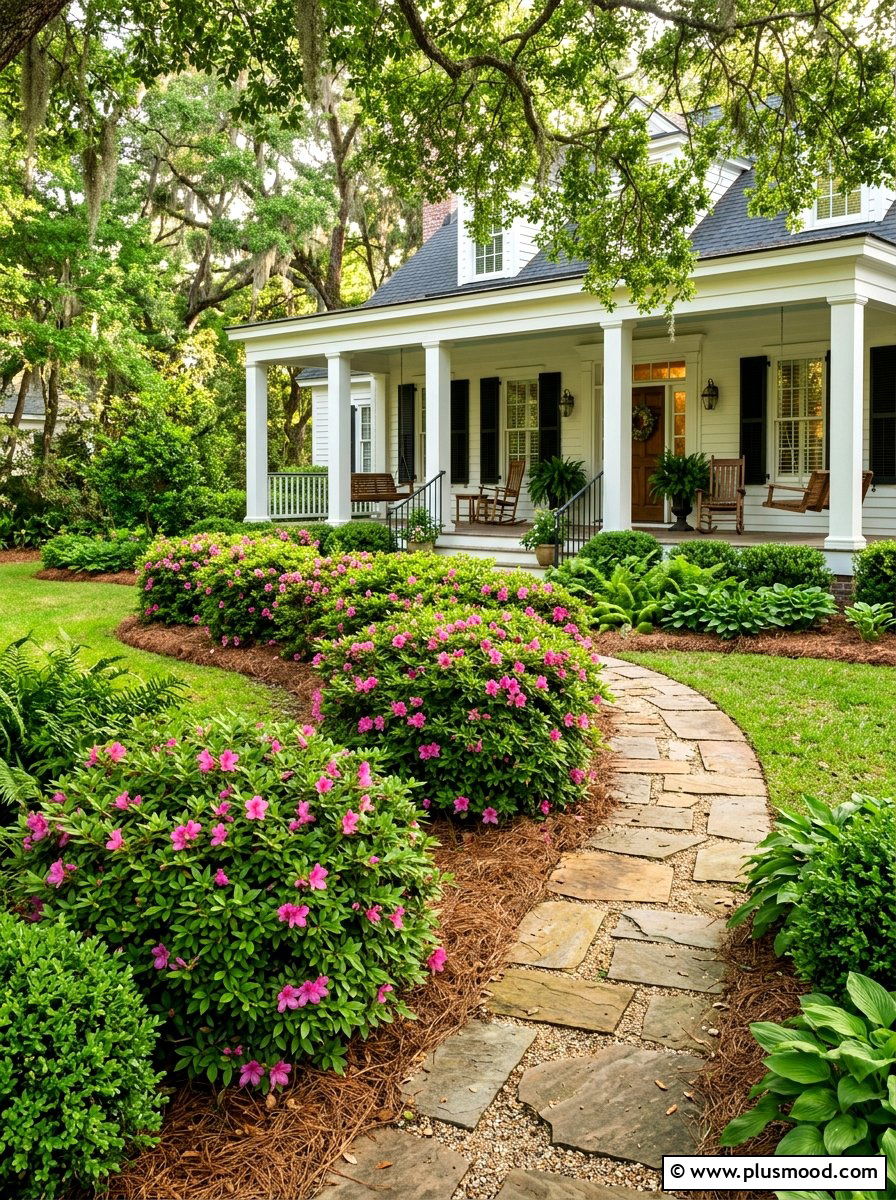 Azalea bush landscaping - 25 summer foundation planting ideas for summer