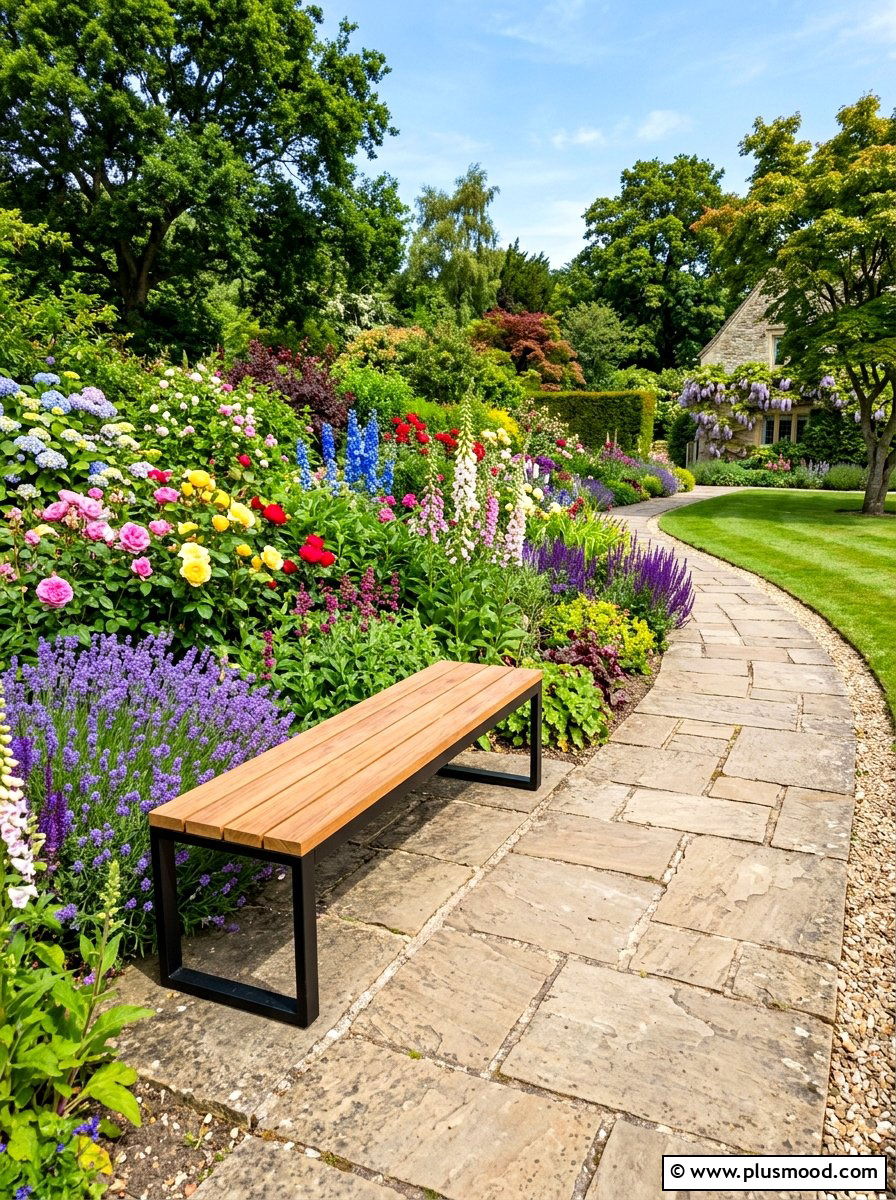 Backless Garden Bench - 25 summer garden bench ideas