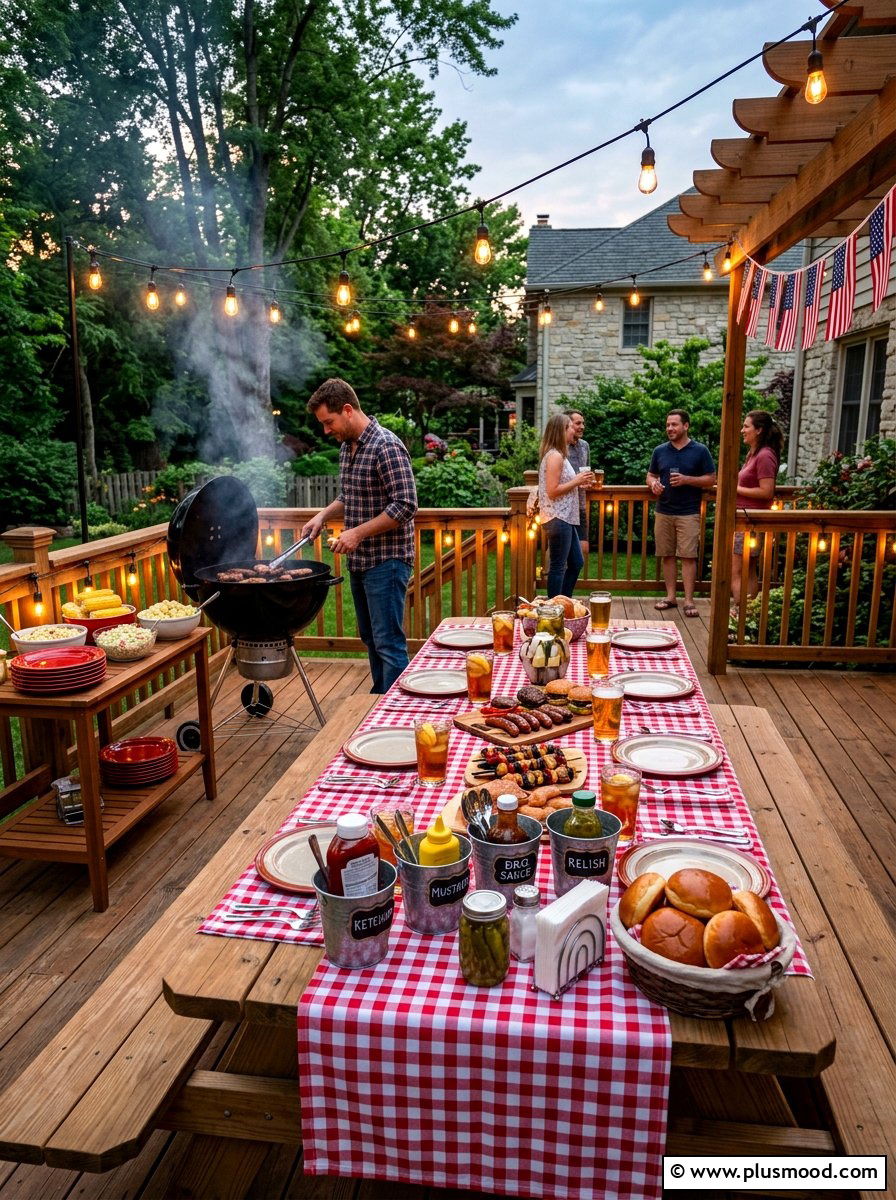 Backyard BBQ setup - 25 summer entertaining table ideas