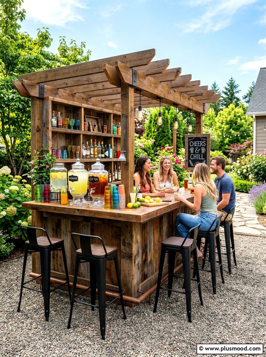 Backyard Bar - 25 summer backyard entertaining ideas