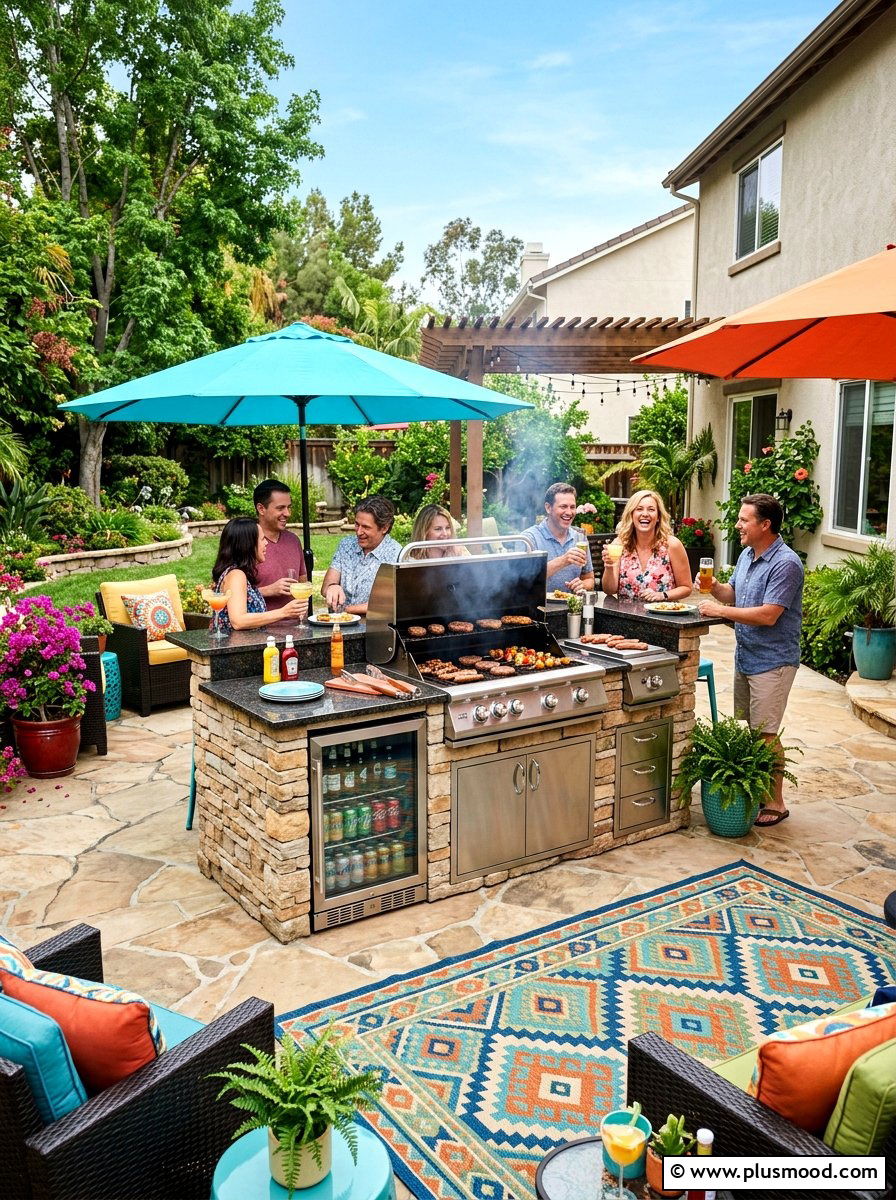 Backyard Barbecue Island - 25 summer kitchen ideas