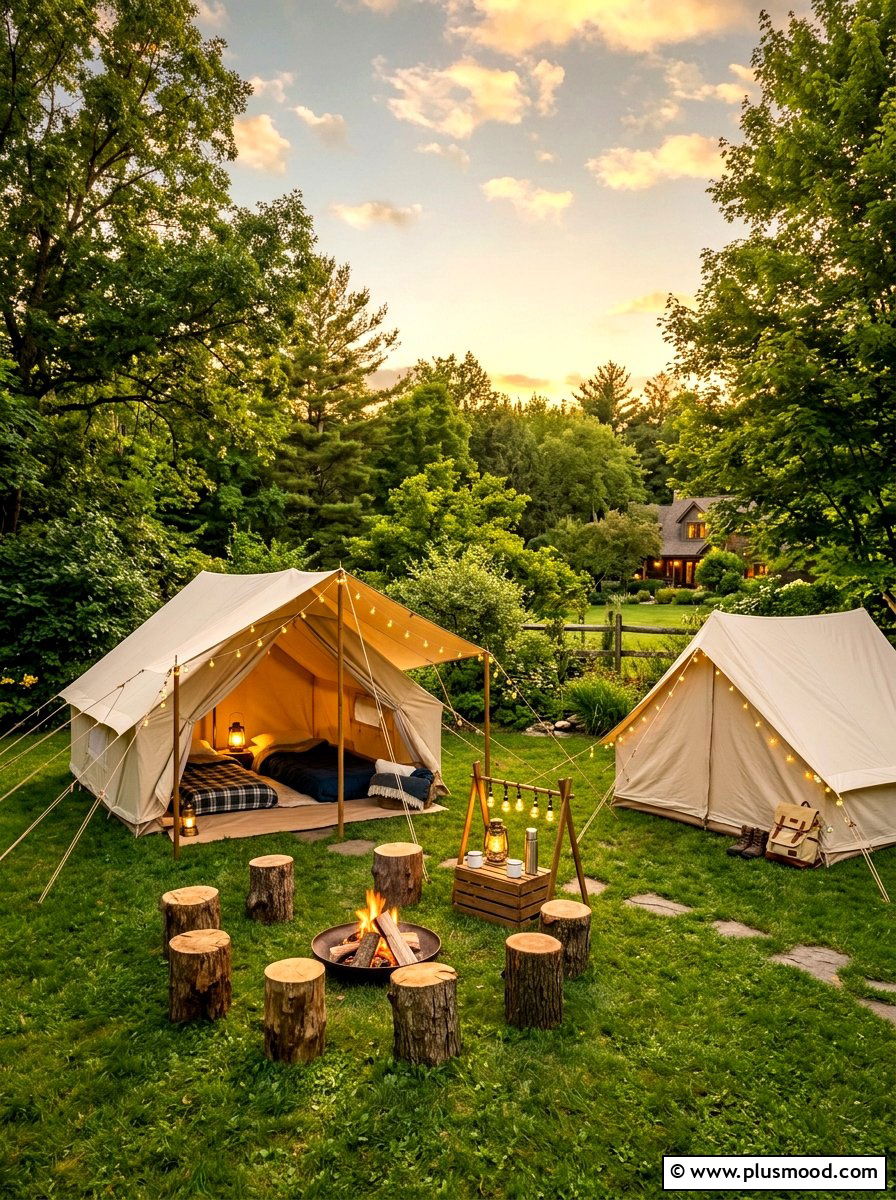 Backyard Camping Tent - 25 summer family gathering ideas outdoors