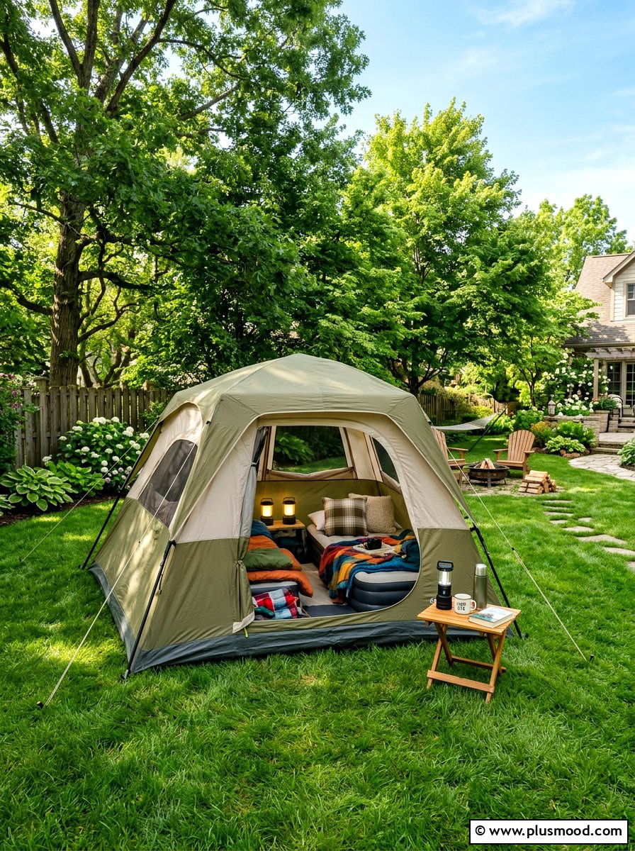 Backyard Camping Tent - 25 summer backyard family fun ideas