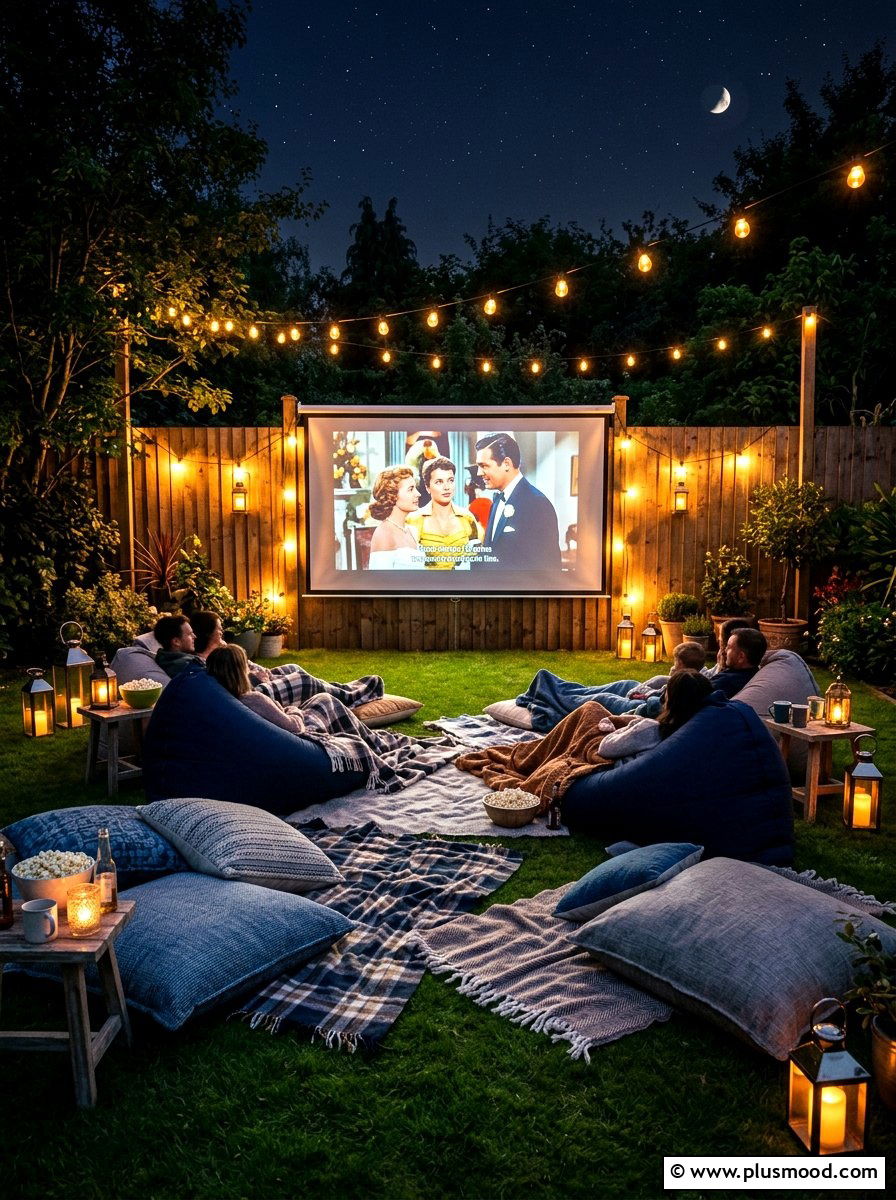 Backyard Cinema Setup - 25 summer easy outdoor entertaining ideas