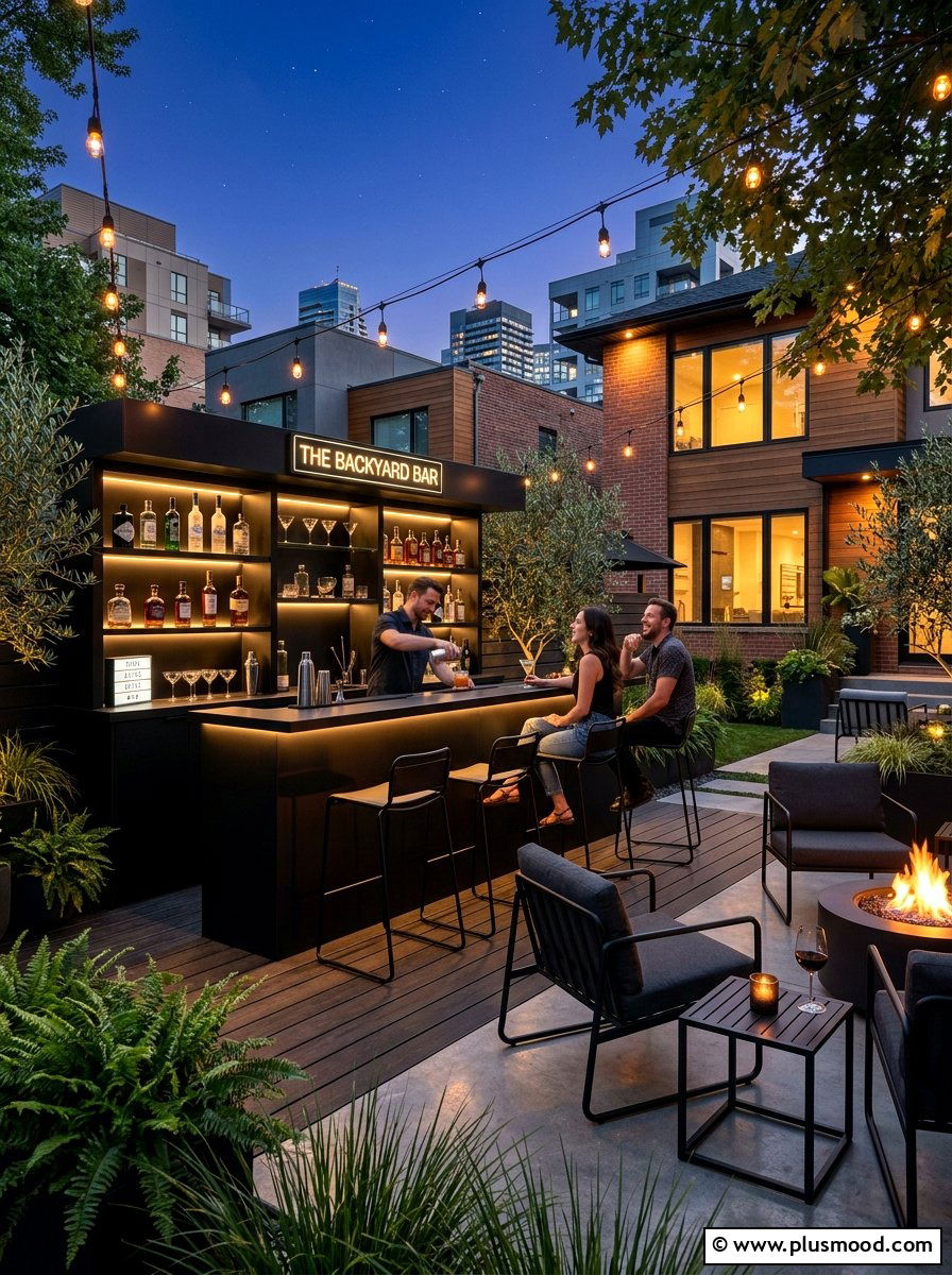 Backyard Cocktail Bar Lounge - 25 summer outdoor lounge party ideas