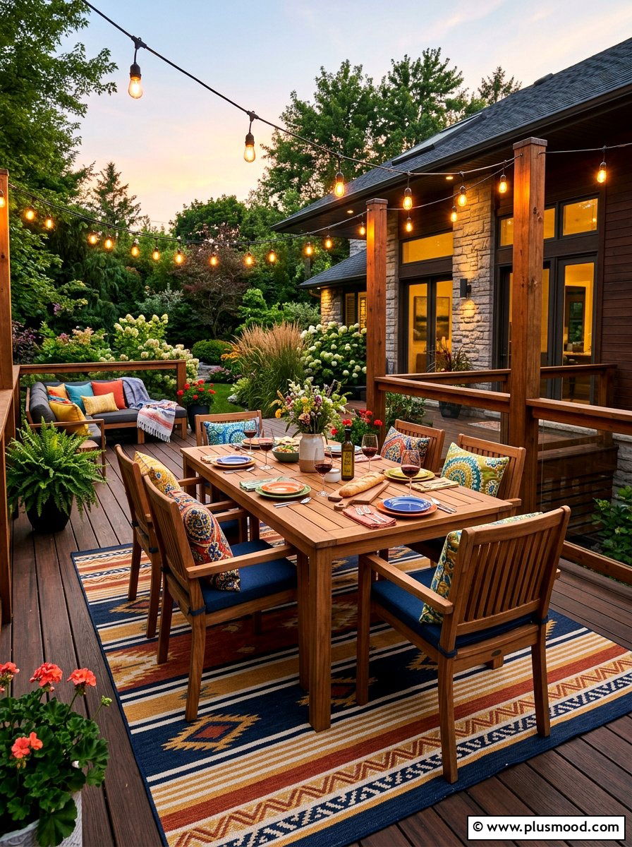 Backyard Deck Table - 25 summer brunch table ideas