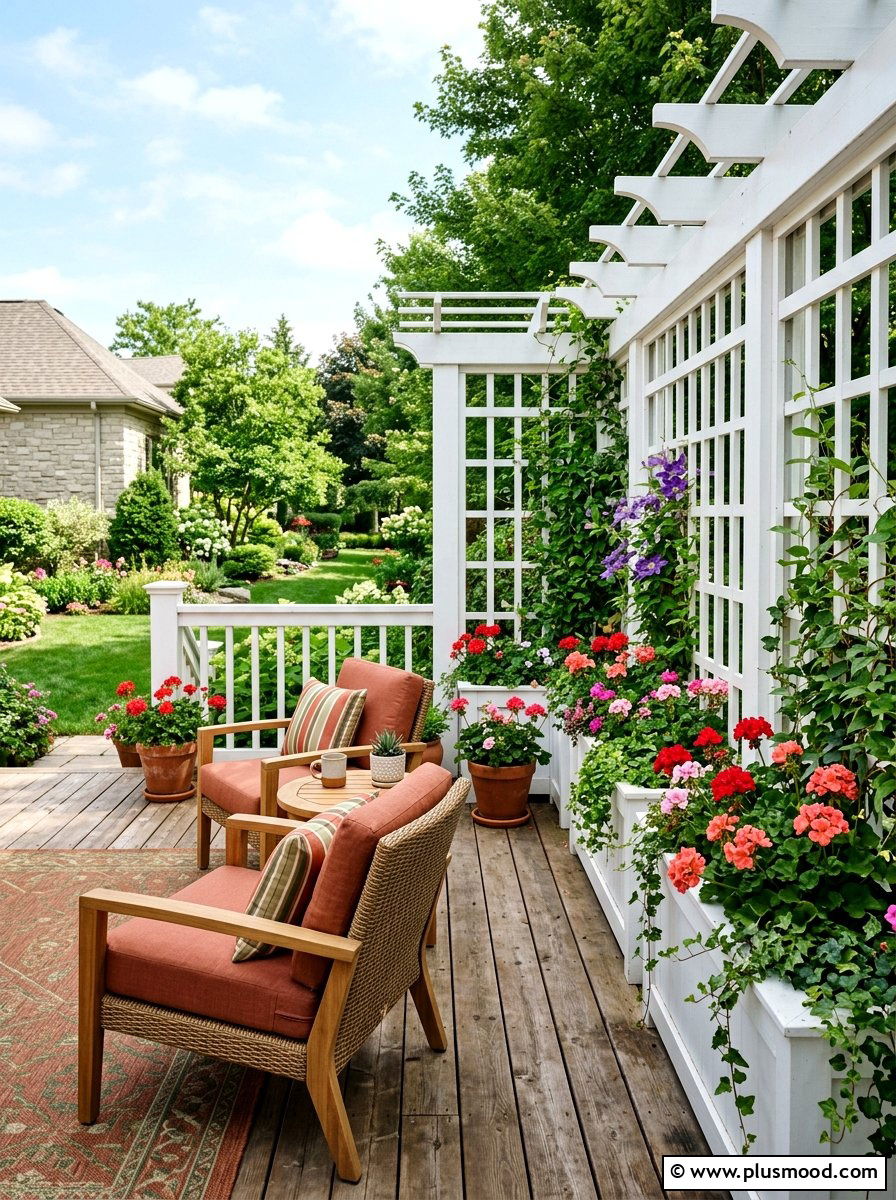 Backyard Deck Trellis - 25 small backyard ideas with trellis