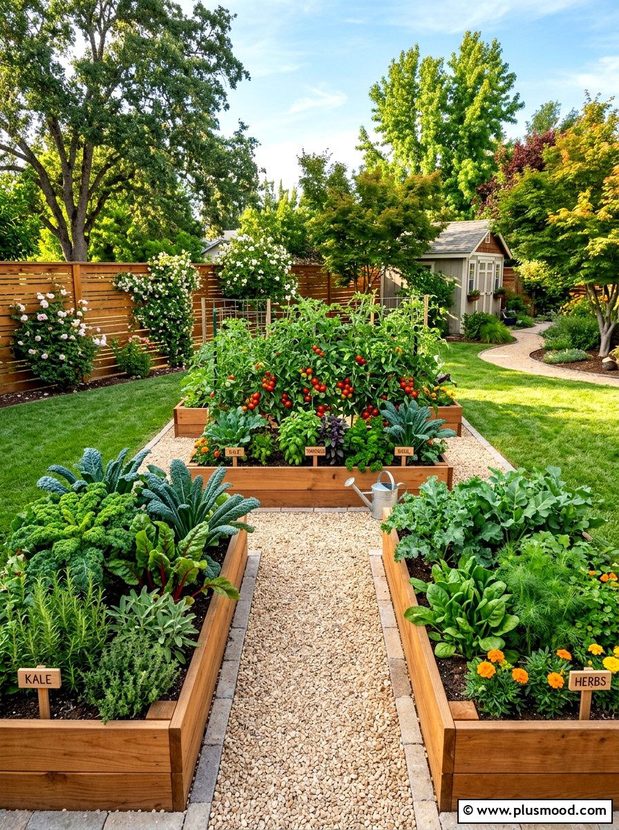 Backyard Edible Garden - 25 summer luxury backyard oasis ideas