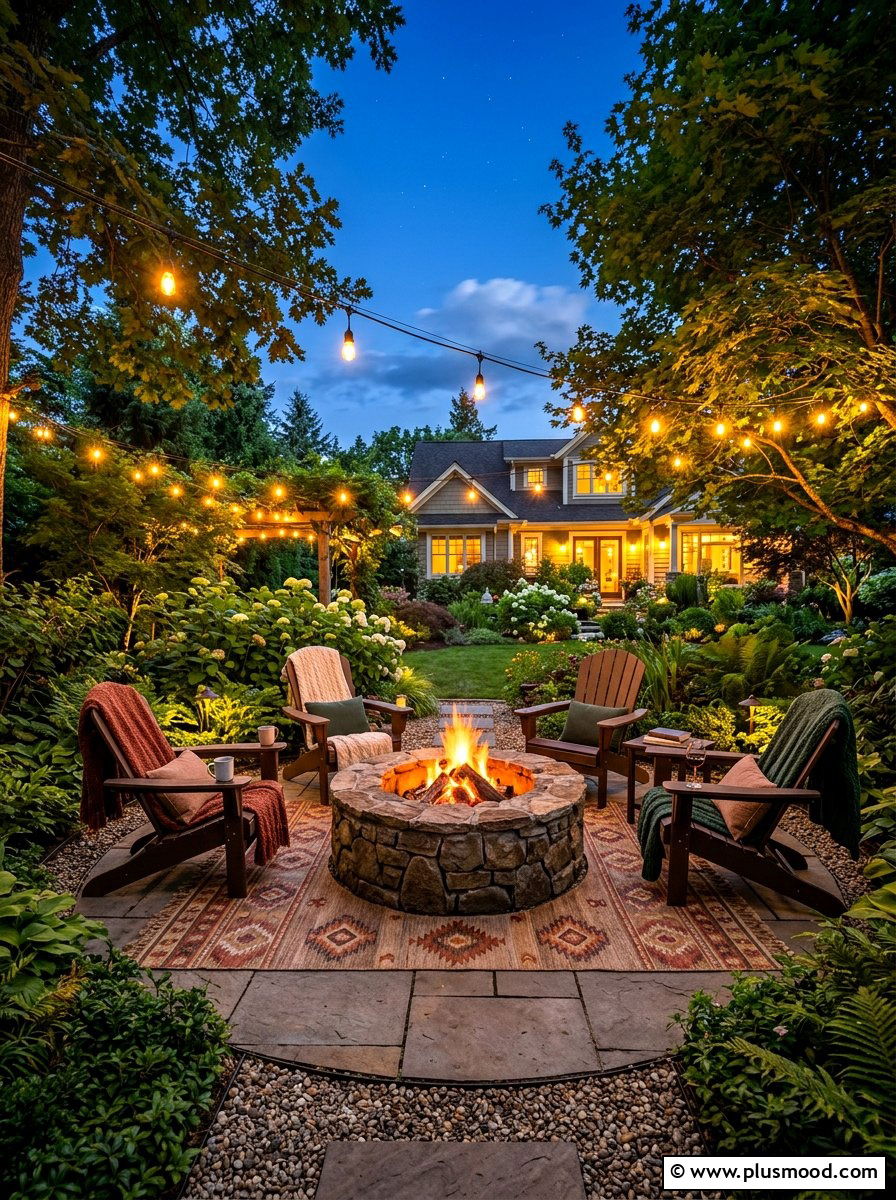 Backyard Fire Pit - 25 summer landscaping ideas