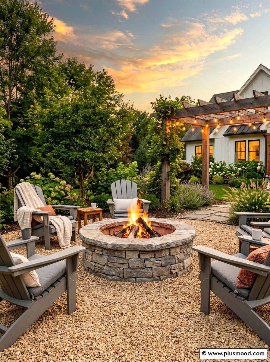 Backyard Fire Pit - 25 summer easy landscaping ideas