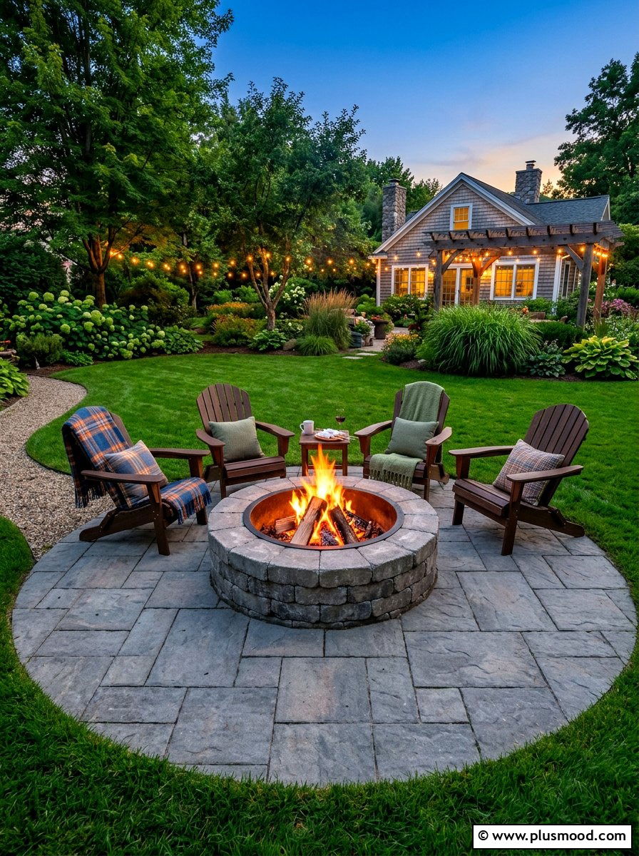 Backyard Fire Pit - 25 cheap summer backyard ideas