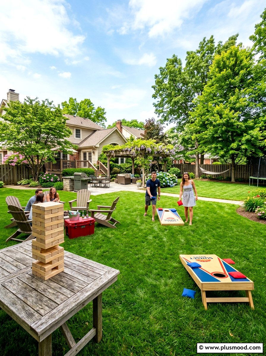 Backyard Game Area - 25 summer summer barbecue ideas