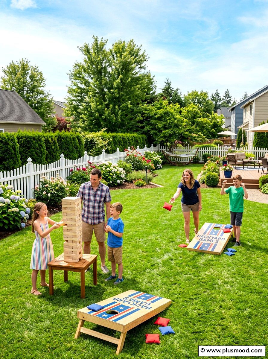 Backyard Game Area - 25 summer cookout setup ideas