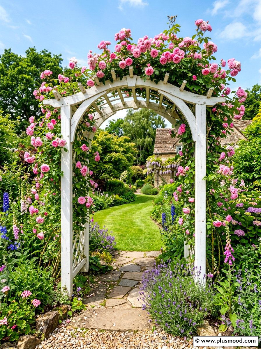 Backyard Garden Arch - 25 cheap summer backyard ideas