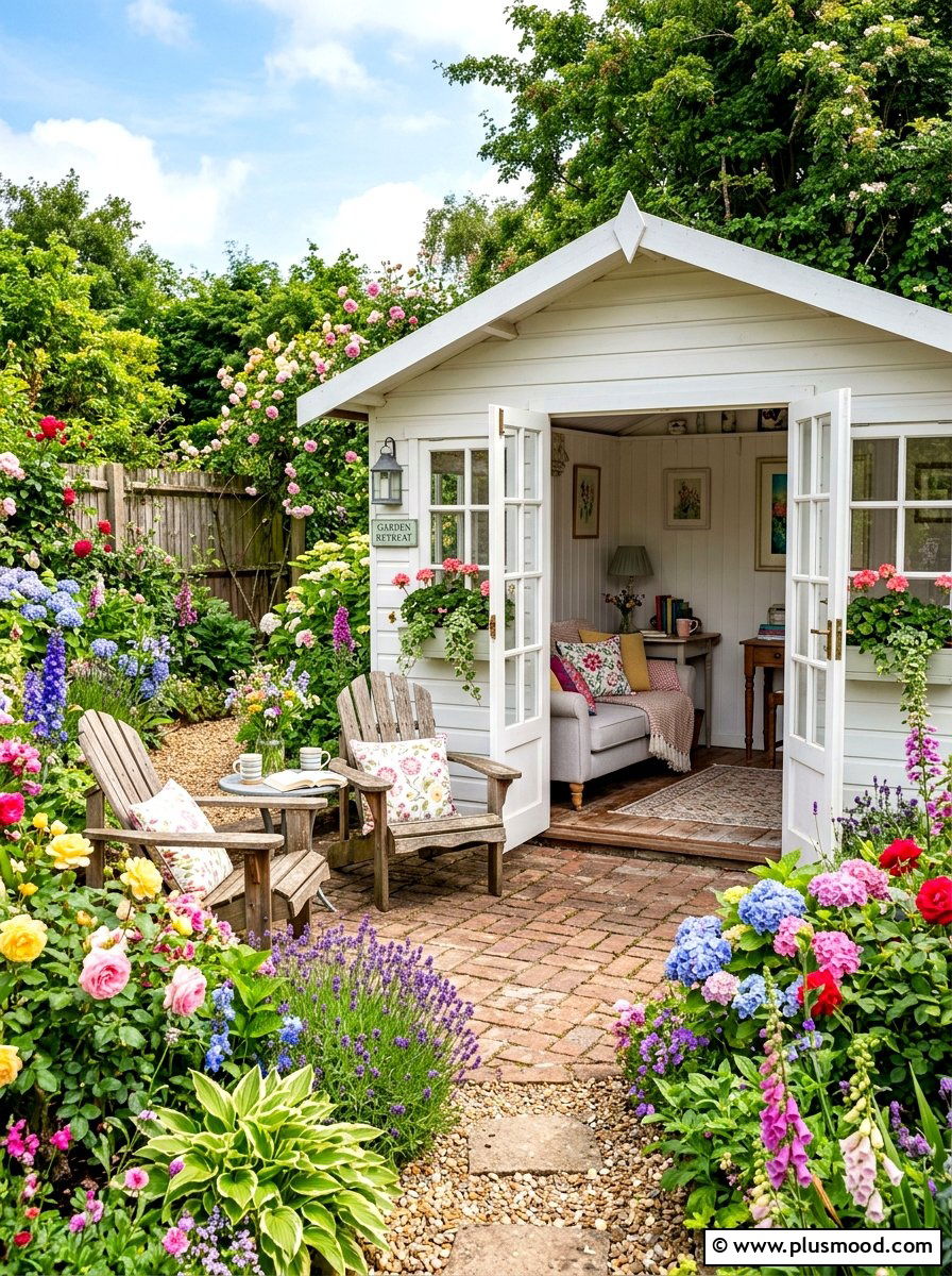 Backyard Garden Shed Retreat - 25 summer backyard lounge ideas