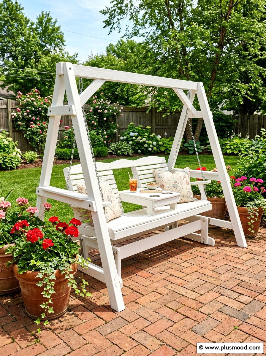 Backyard Glider Swing - 25 summer backyard swing ideas