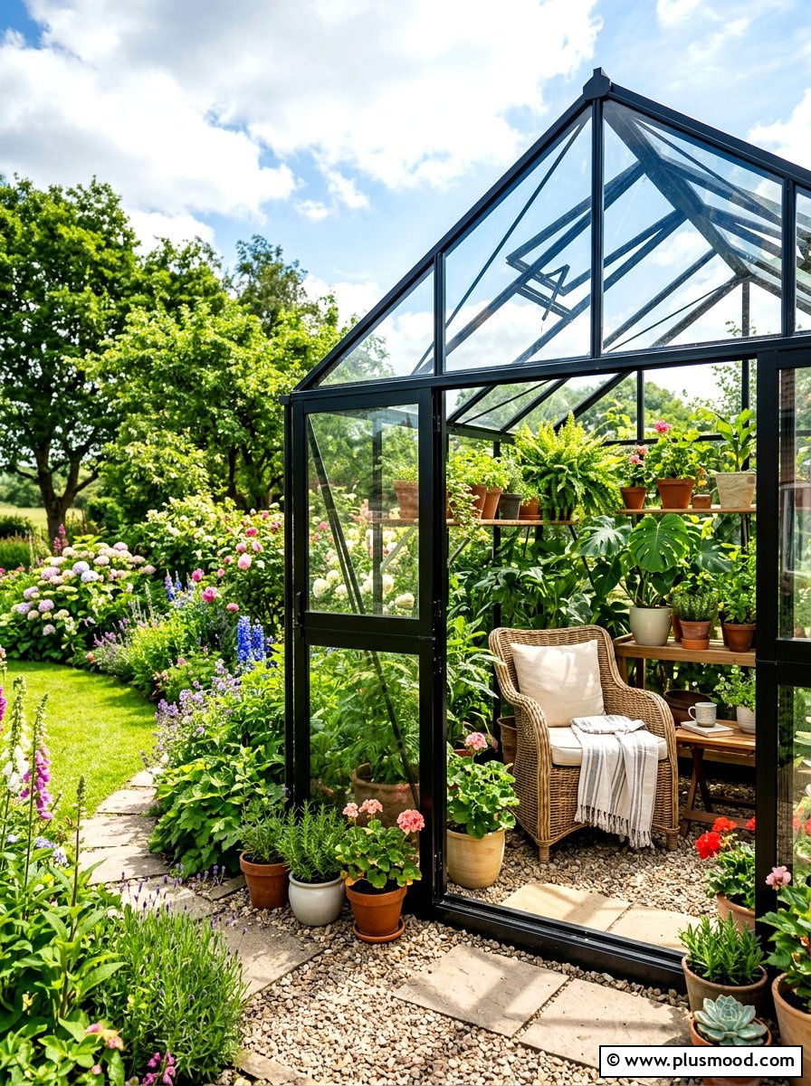 Backyard Greenhouse Nook - 25 summer backyard reading nook ideas