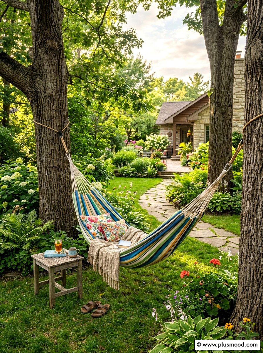 Backyard Hammock Setup - 25 summer landscape refresh ideas