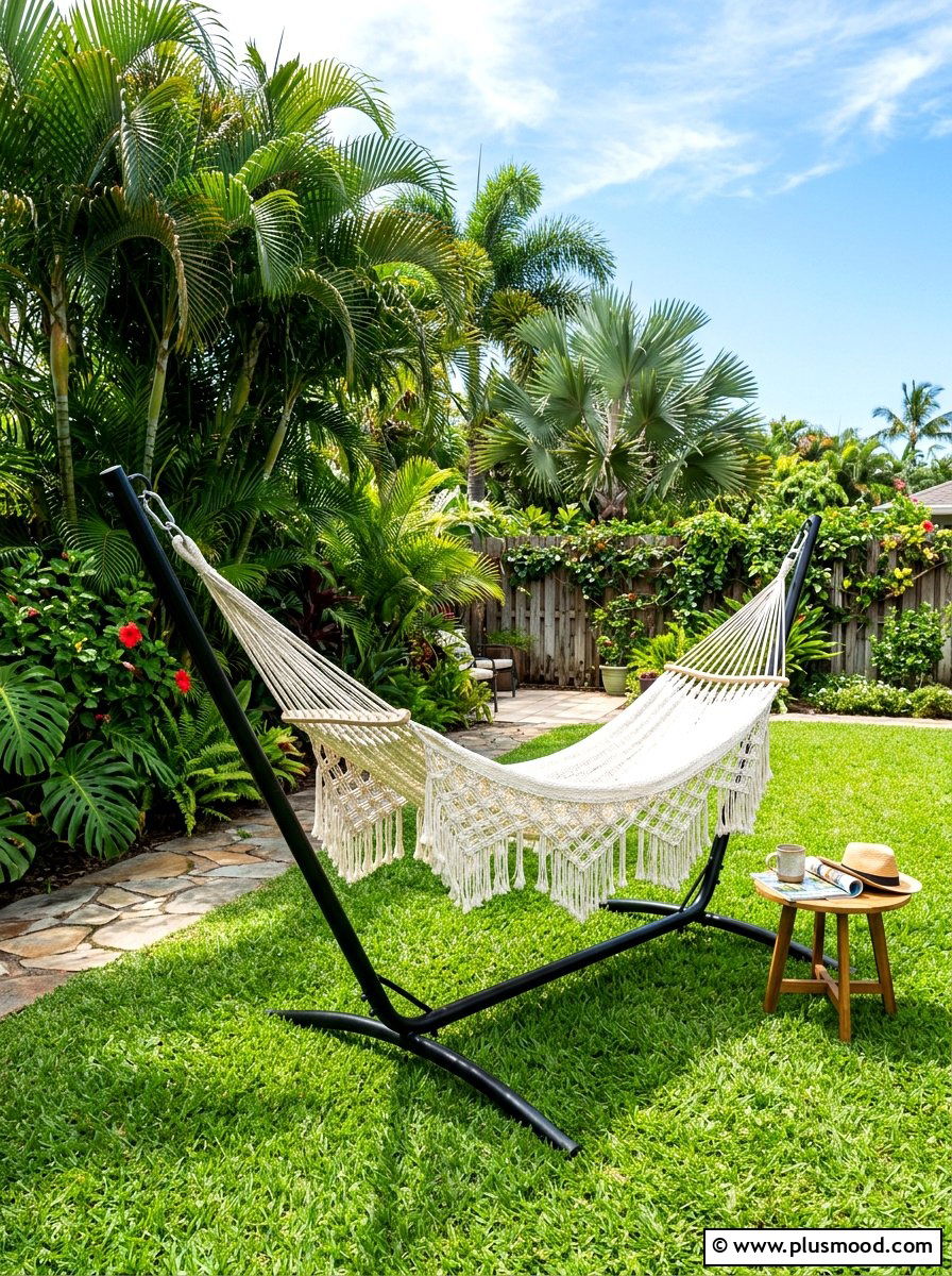 Backyard Hammock Stand - 25 summer garden refresh ideas