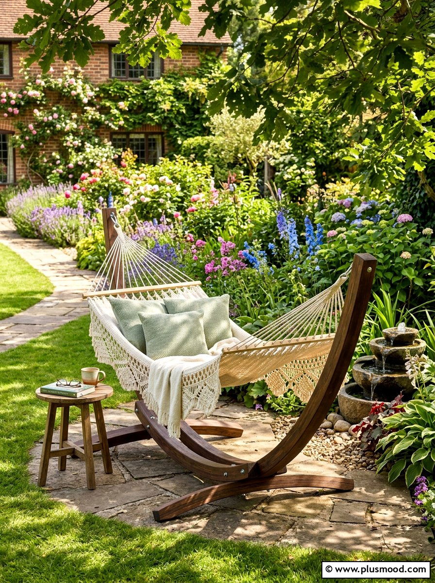 Backyard Hammock Stand - 25 summer outdoor entertaining ideas