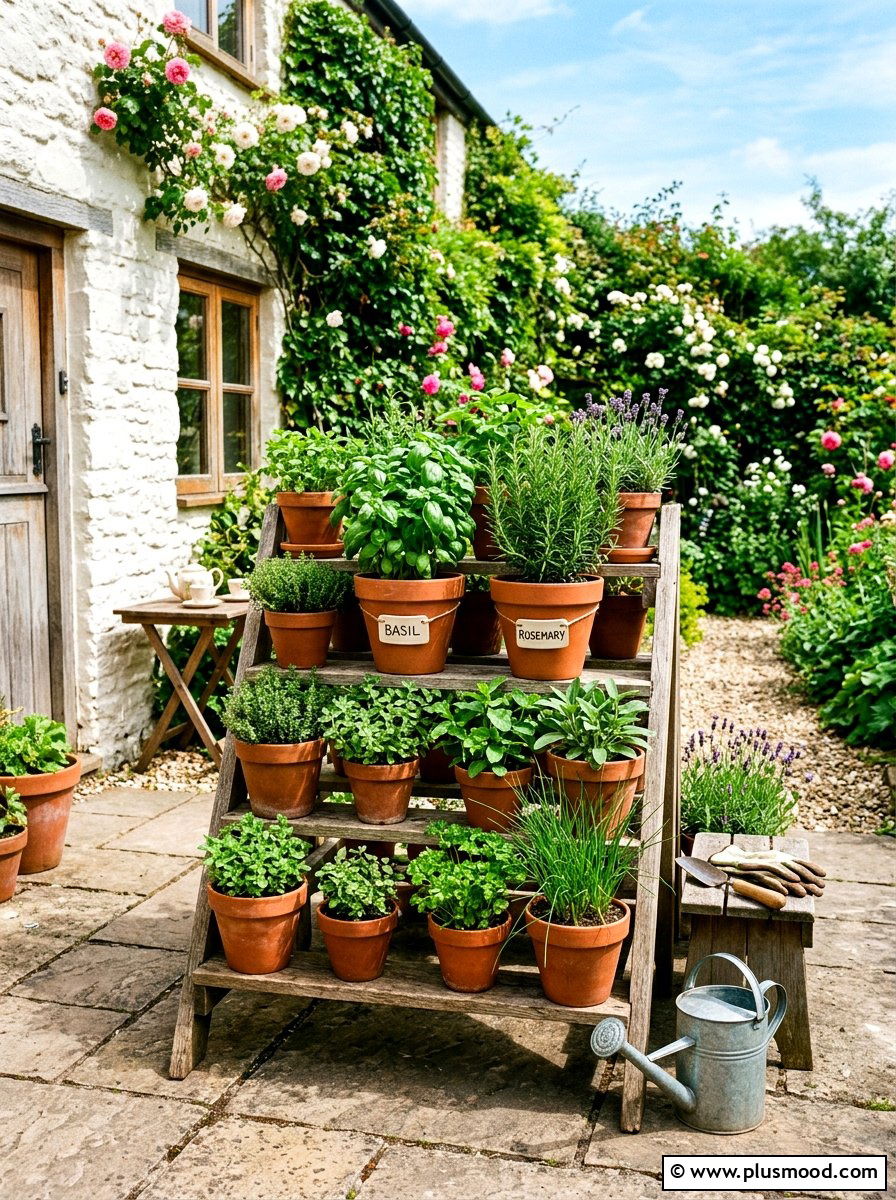 Backyard Herb Garden - 25 cheap summer backyard ideas