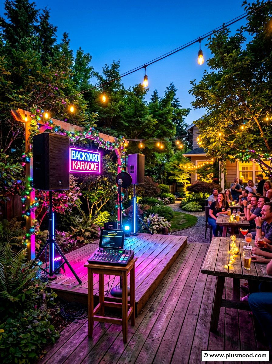 Backyard Karaoke Night - 25 summer family gathering ideas outdoors