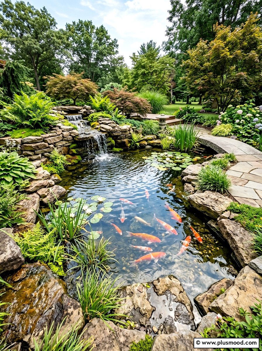 Backyard Koi Pond - 25 small backyard ideas with zen garden