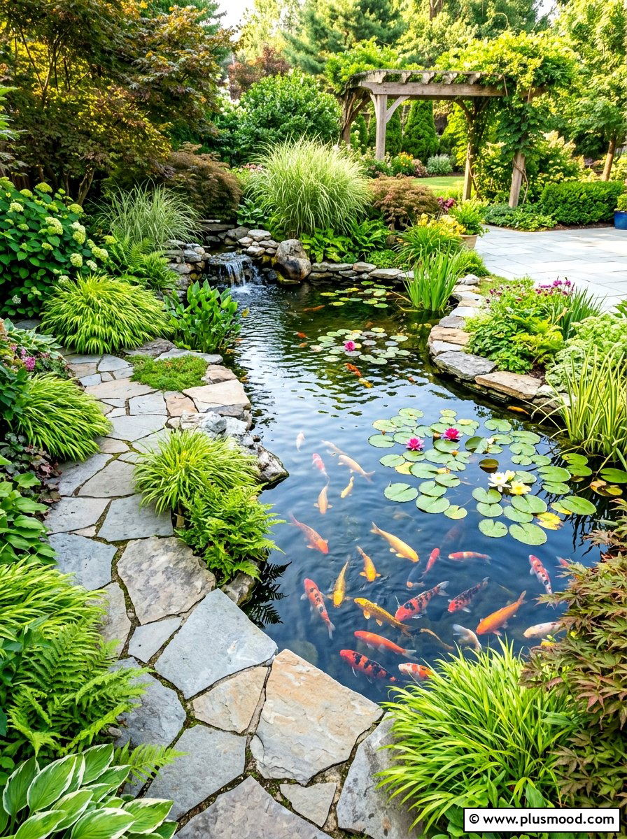 Backyard Koi Pond - 25 summer patio ideas with water feature